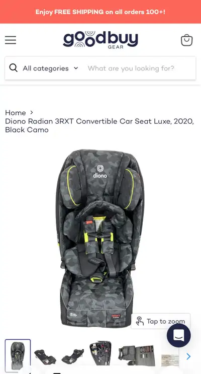 Diono Radian 3RXT Convertible Car Seat Luxe, 2020, Black Camo, View more