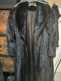 Long Black Mink Coat -EXCELLENT CONDITION