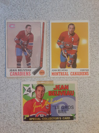 CARTES DE HOCKEY DE JEAN BELIVEAU VINTAGES