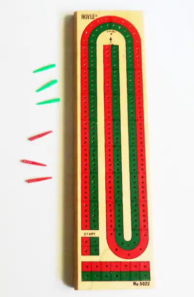 HOYLE WOODEN 2 TRACK  CRIBBAGE BOARD, View more