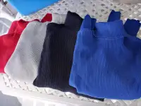 4 Ladies Turtle Neck Sweaters – NEW – XL – 100% Cotton