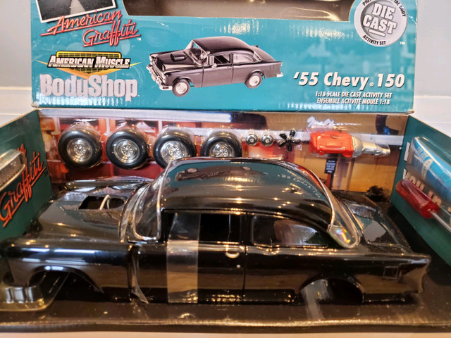 1:18 Diecast ERTL American Graffiti BodyShop 1955 Chevy 150 Blk in Arts & Collectibles in Kawartha Lakes