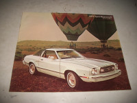 1977 FORD MUSTANG II DEALER SALES BROCHURE. LIKE NEW.