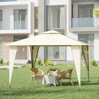 11' x 11' Canopy Tent Outdoor Party Gazebo with Double-tier Roof