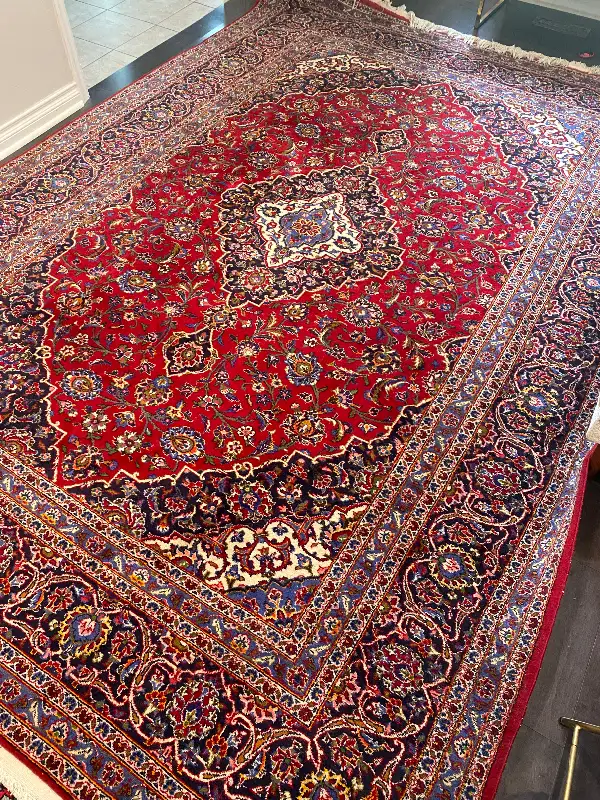 Persian Kashan handmade rug (Iran) in Rugs, Carpets & Runners in Markham / York Region - Image 3