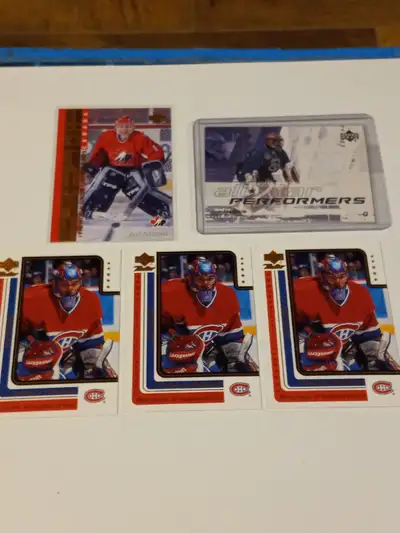 For sale. Hockey Cards Montreal Canadians Jose Theodore Jersey,RC's Lot 5. Includes Upper deck Rooki...