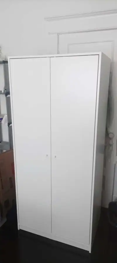 IKEA 2-Door Wardrobe – Like New, White, Easy to Assemble, View more