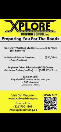 Xplore Driving School Inc