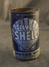 Shell Canada Silver Shell One Quart Tin