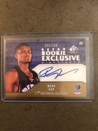 Rudy Gay SP Game Used Rookie Signature 