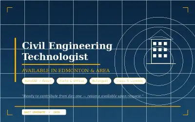 Civil Engineering Technologist | Open to New Opportunity, View more