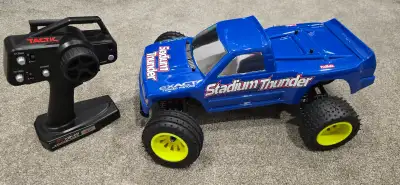 Tamiya Stadium Thunder with Tactic radio. Truck has ESC, servo , motor and reciever. It's ready to r...