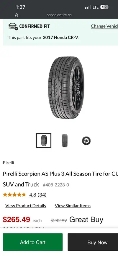 Premium all-season tire for SUV and truck. Has excellent wet/dry handling, improved snow traction. D...