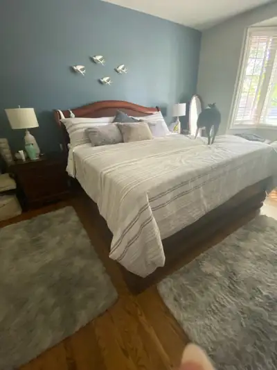 Beautiful king head and foot board, View more