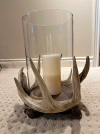 Faux Antler, Pottery Barn Hurricane Candle Holder