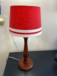 Pottery Barn Kids lamp with Red and White Shade