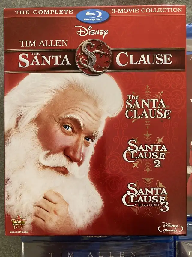 New sealed Disney The Santa Clause 1 2 3 trilogy bluray Tim Alle