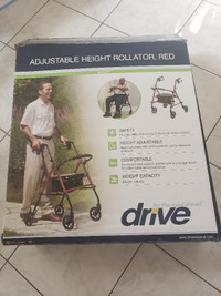 Rollator Walker for Seniors & Adults, Height Adjustable Rolling