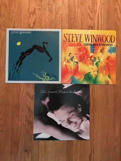 STEVE WINWOOD - 3 CLASSIC ROCK RECORD ALBUMS, View more