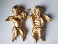 Hanging golden angel set