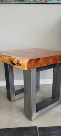 View Quality Acacia solid real wood tables/heavy steel legs $500
