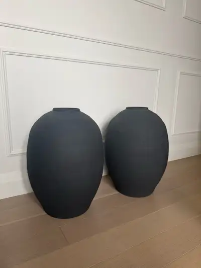 urban barn black vases $80 each , View more