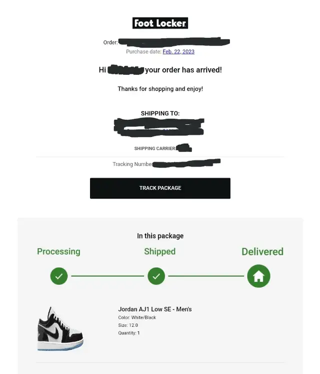 AIR JORDAN 1 LOW SE CONCORD size 11.5 NEW white black in Men's Shoes in Markham / York Region - Image 7