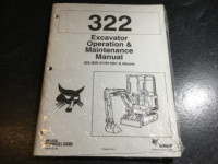 Bobcat 322 Mini Excavator Operation & Maintenance Manual