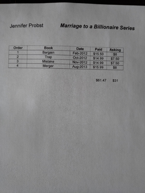 Jennifer Probst's  Marriage to a Billionaire Series in Fiction in Winnipeg - Image 3