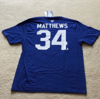 BRAND NEW MATTHEWS 34 Toronto Maple Leafs T Shirt size Medium