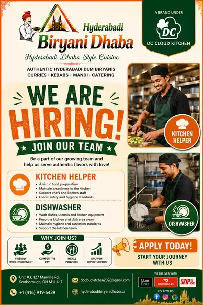 kitchen helper /Dishwasher, View more