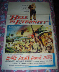 1960 HELL TO ETERNITY WWII PACIFIC BATTLE OF SAIPAN MOVIE POSTER