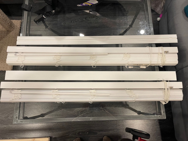 45 1/2” x 29” Faux Wood Blinds (Corded) in Window Treatments in London