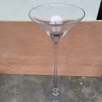 Oversized 32-40 Oz glass martini glass, 2 feet tall $95