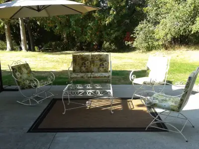 Wrought-Iron 5 pc Patio Furniture Lounge Set, View more
