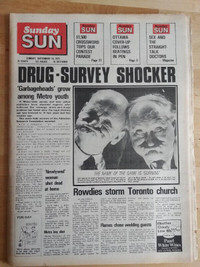 Toronto Sunday Sun Newspaper first issue