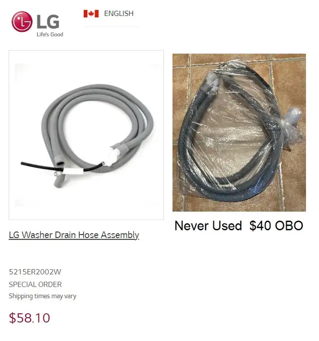 LG Washer Drain Pump & Drain Hose New in Washers & Dryers in City of Halifax - Image 3