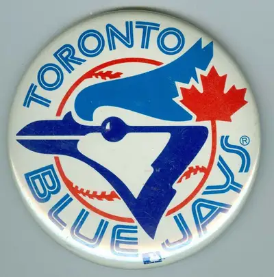 VINTAGE TORONTO BLUE JAYS BASEBALL 3'' BUTTON PINBACK, View more