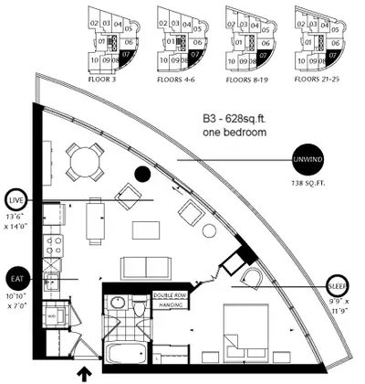 Large 1 Bedroom Condo for Rent $2,500/month 1307-21 Carlton Street, Toronto Description: Prime Centr...