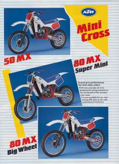 looking for 1986/1987 ktm 80mx or 50mx dirtbikes...these are first years ktm made the 80s and 50s. I...