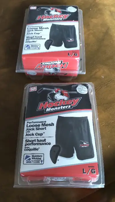 Hockey Monster Sr. Loose Mesh Jock Short w/Jock Cup, NIB, Size L, View more