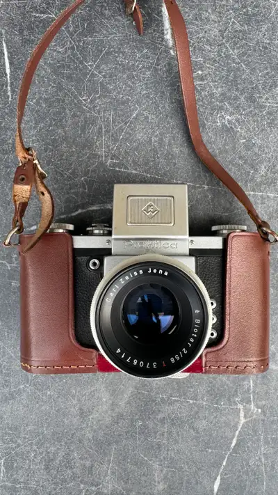 Praktica FX Camera and Zeiss Jena Biotar 58mm F2, View more