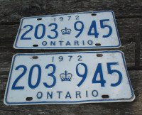 1972 Plates