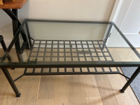 IKEA glass coffee table and side table 