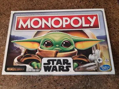 Star Wars Monopoly Baby Yoda The Mandalorian Played only once Pick up in Milton, Ontario