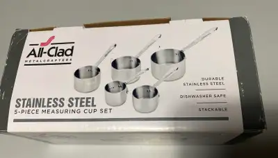 New All-Clad Stainless Steel 5-piece measuring cup set, View more