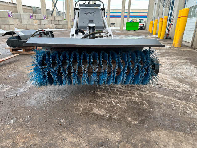 Bobcat Mini Skid Steer Power Brushes for Sale - 48" Angle Broom in Heavy Equipment Parts & Accessories in Calgary - Image 3