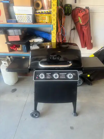 Three burner bbq. Cleaned and tested. Works great. Selling for grandson.