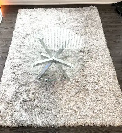 Area Rug:  Urban Barn Fluffy Shag Rug - Light Grey, View more