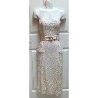 Vintage 80's White Lace Strapless Dress